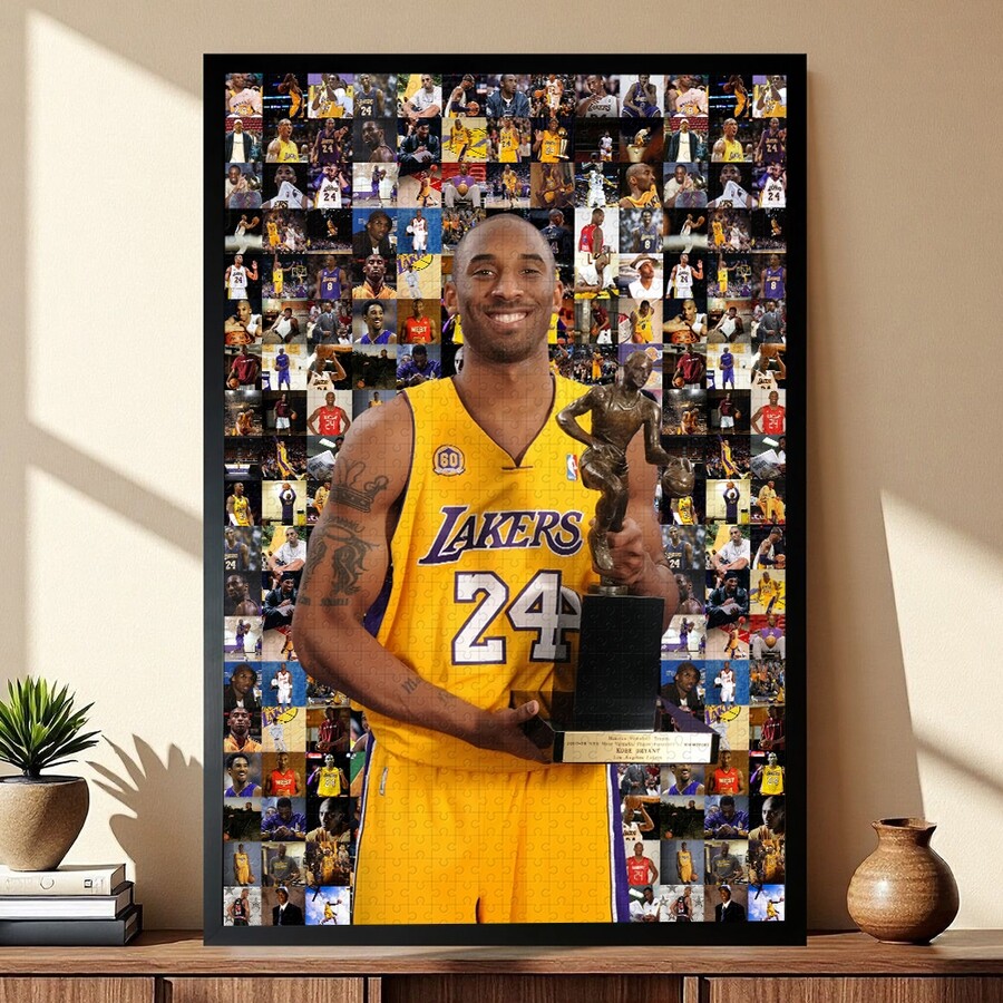 코비 브라이언트 직소퍼즐 500 1000 피스 NBA 농구선수 굿즈 퍼즐 액자 프레임