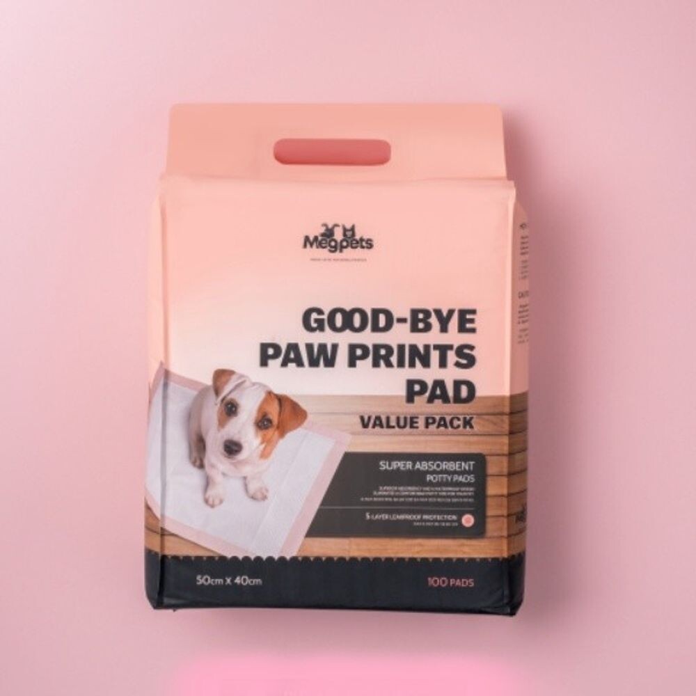 [오늘출발] 메그펫츠 굿바이 강아지 배변패드 50x40 절약형100매 애견패드 초강력 흡수 위생패드