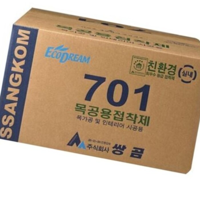쌍곰 수성풀 목공 701 800g-1박스20개