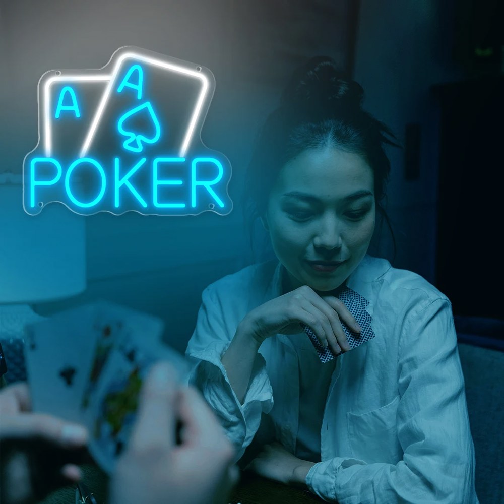 [오늘출발] 포커 카드 네온 사인 카지노 클럽 게임 룸 바 파티 상업 사인 침실 벽 장식 조명에 대한 LED 네온 Ligh