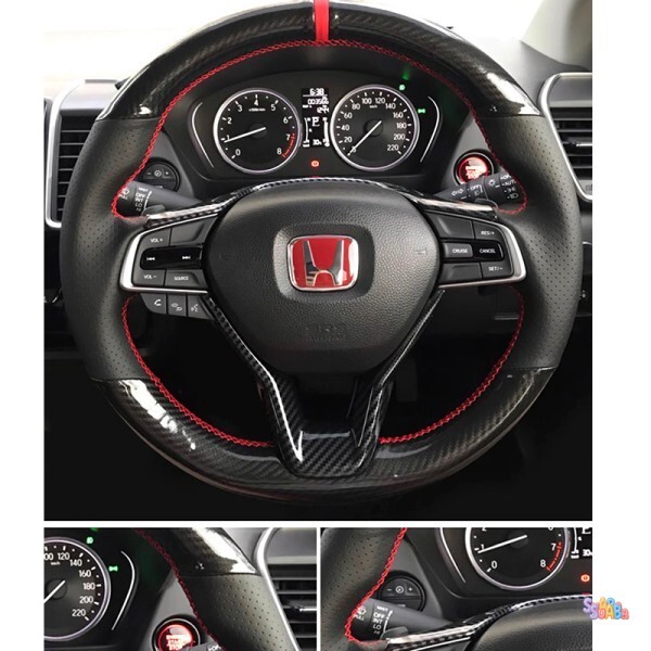 [오늘출발] 혼다 어코드 10 2018 풀 커버리지 스포츠 스타일 스티어링 휠 인사이트 브레이드  인테리어