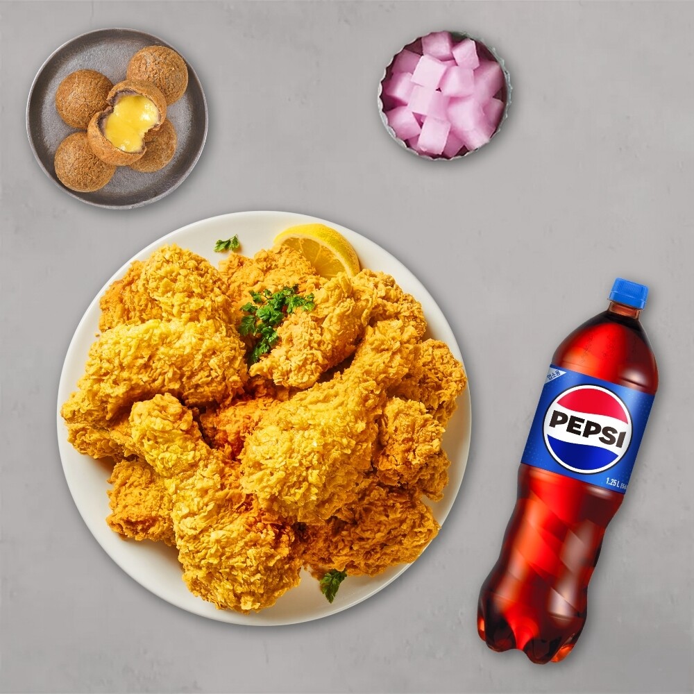 멕시카나 (멕시카나치킨) 후라이드+더블치즈볼+콜라1.25L
