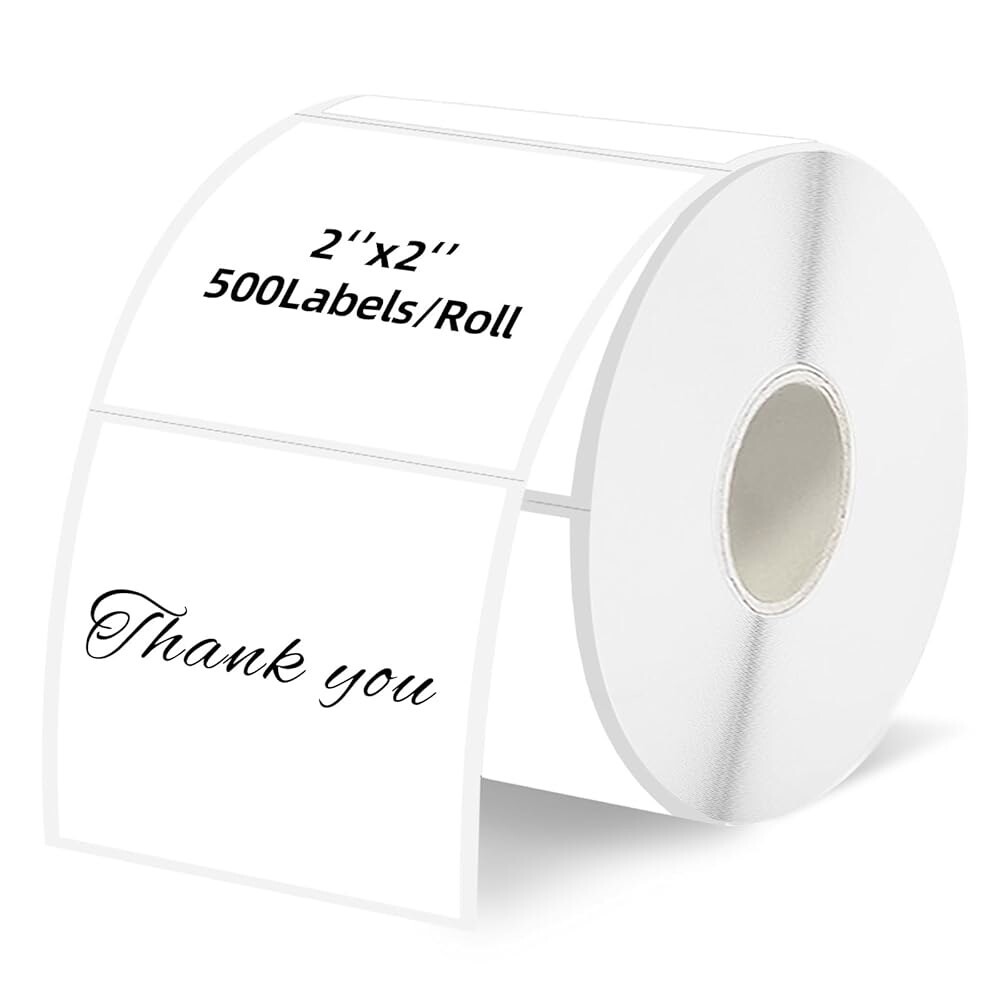 [오늘출발] 스타볼링 2 x2 화이트 스퀘어 열 라벨 소규모 비즈니스용 자가 접착 스티커 프린터 주소 색상 코딩