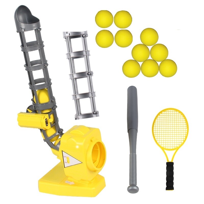 발사 자동 야구 연습 기계 타자 던지는 토스머신 배팅머신 서브 피칭머신 페달 노란색(업그레이드 버전은