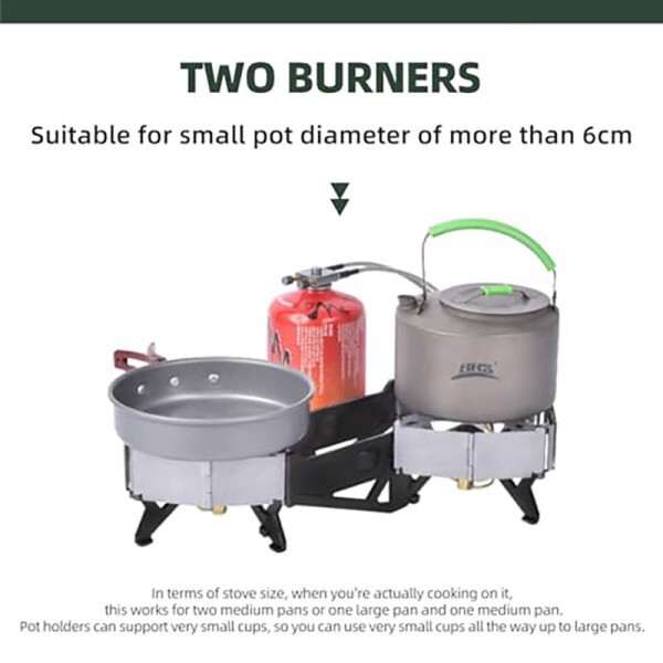 [오늘출발] BRS-32 번개 더블 헤드 가스 스토브 휴대용 야외 캠핑 용광로 화재 스위치 무료 조절 제어 조리기구 세트