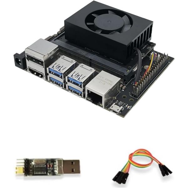 SD 슬롯이 있는 Jetson Nano 키트 N VIDIA SOM 온보드 16GB EMMC 기반 AI 머신러닝 팬 냉각