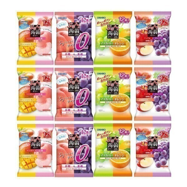 일본 오리히로 곤약젤리 8가지맛 총48개 12개 240g 에센업