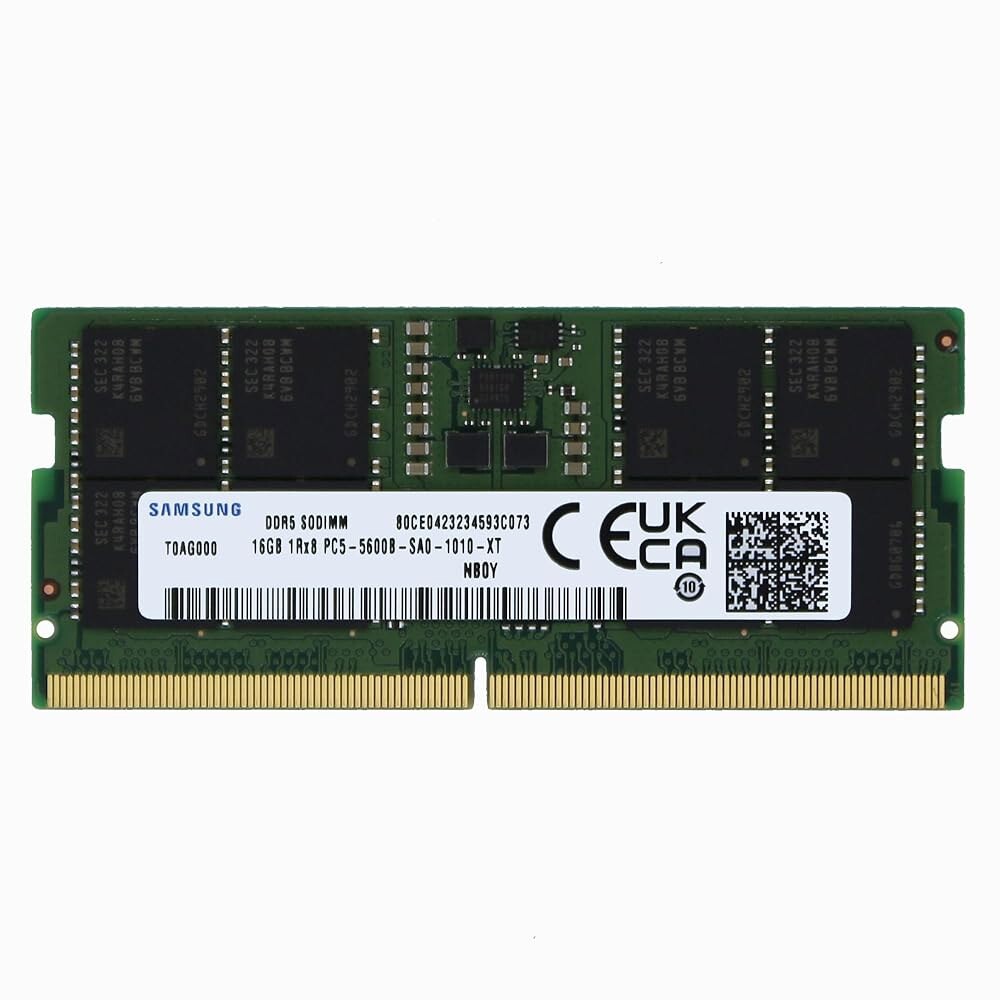 삼성 16GB DDR5 5600MHz PC5-44800 SODIMM 1Rx8 싱글 랭크 CL46 1.1v 262핀 비ECC M425R2GA3BB0-CWM 노트북