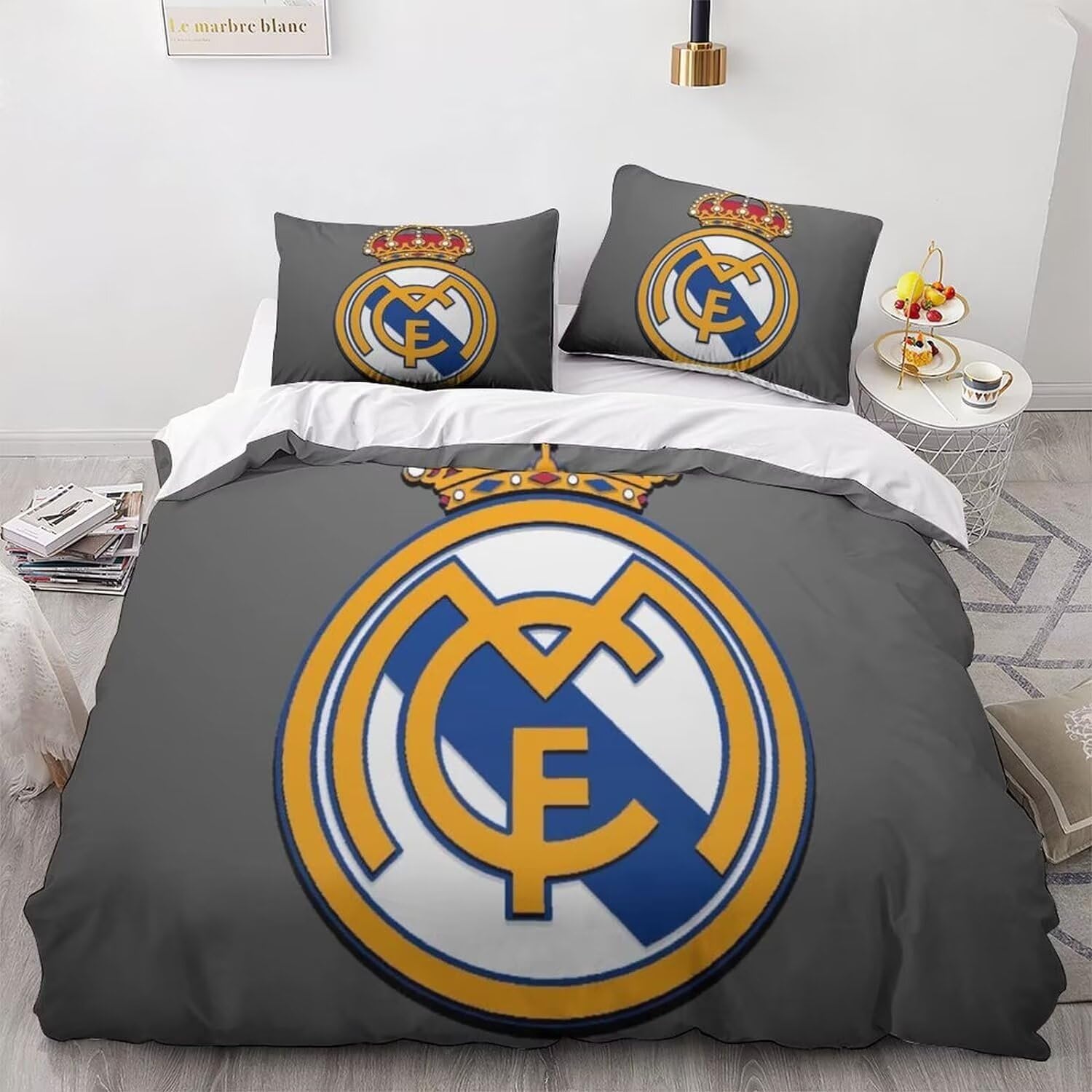 [해외] 프리메라리가 FC 레알 마드리드 이불 배게 커버 세트 - 싱글 더블 FC Real Madrid Official