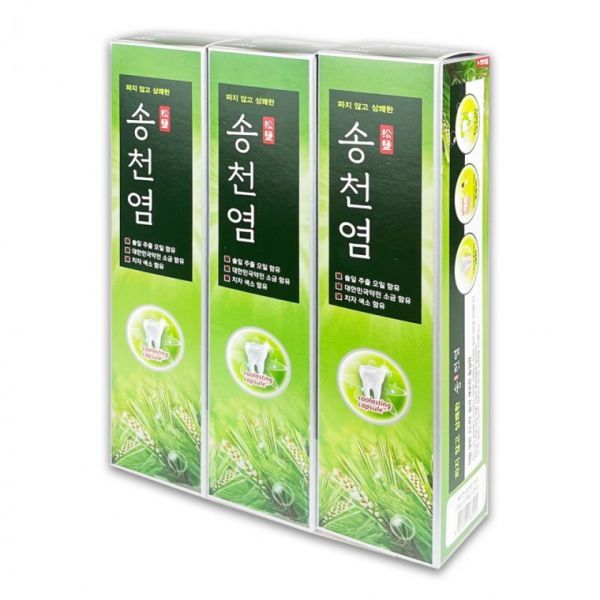 [아모레퍼시픽][해외] 메디안 메디안 송천염치약 소금으로 효과적인 잇몸케어 에나멜케어 치자색소 함유 120g x 3개