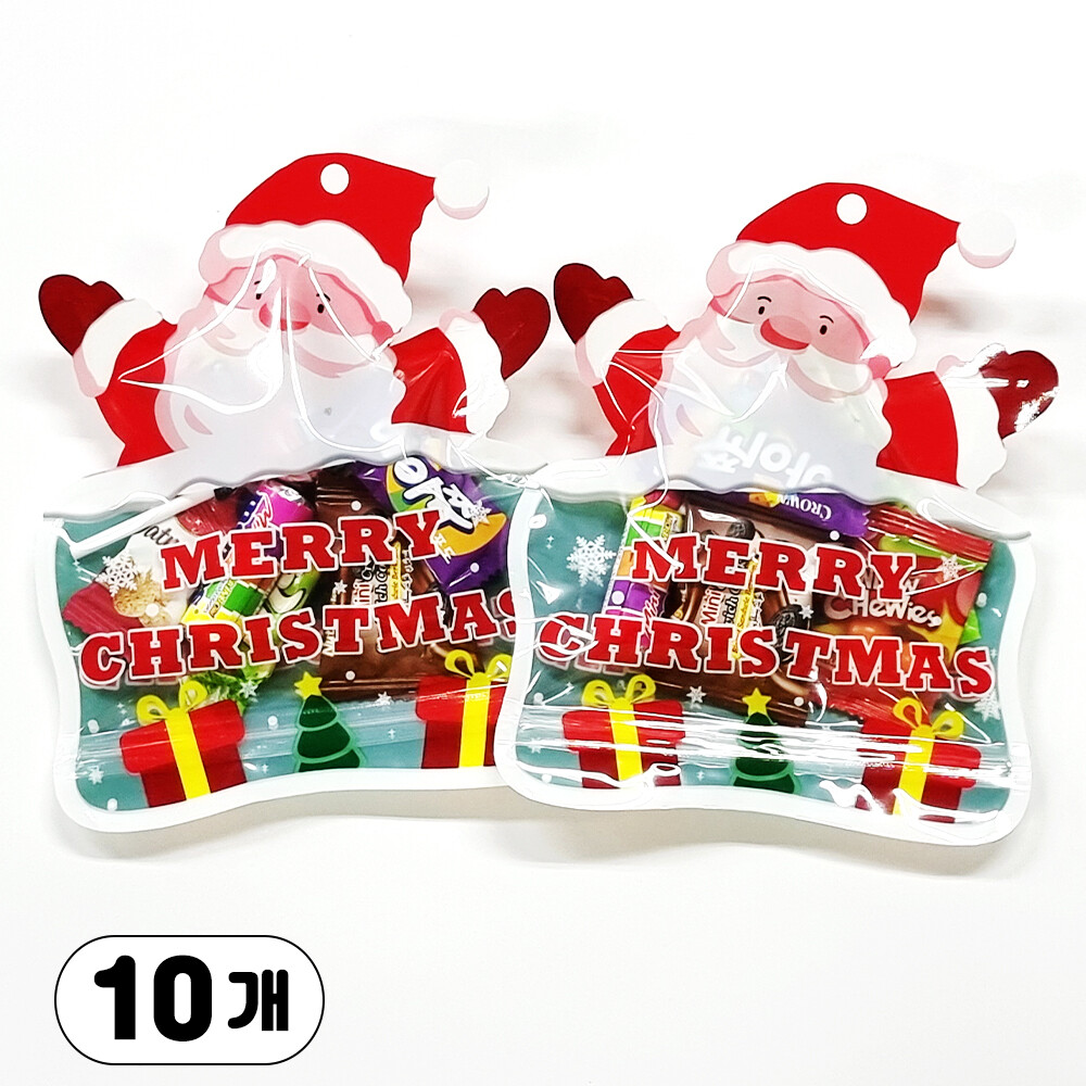 [오늘출발] 크리스마스간식 산타7종 멘토스 10개 성탄절 교회 성당 간식세트 구디백 스티커무료+3시이전 당일출고
