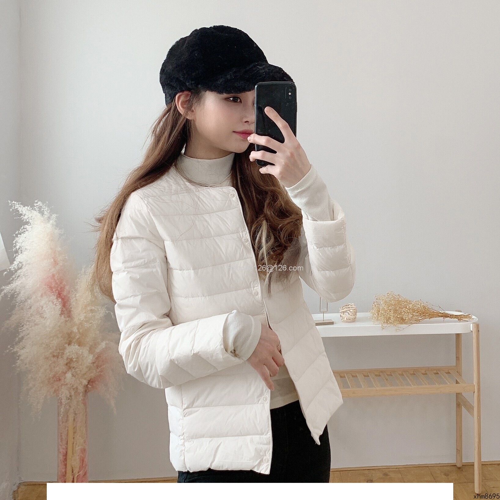 에스린제이 여성 오리털 경량패딩 점퍼