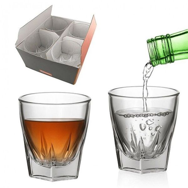 (골드스마일)이탈리아산 투명 유리 소주잔 샷컵 술잔 가정용 업소용