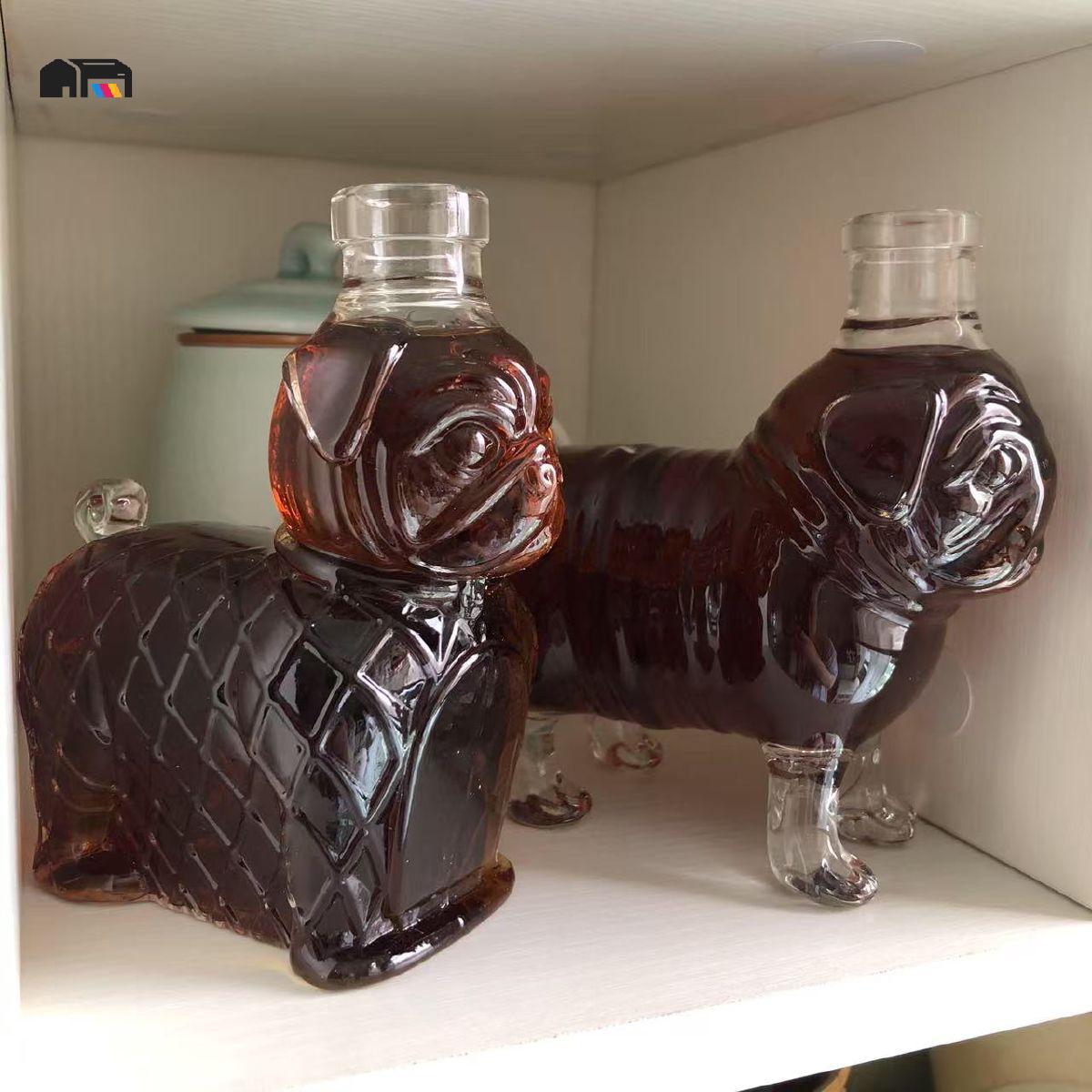 퍼그 디캔터  보드카 맥주 유리 병 바 투명 와인 위스키