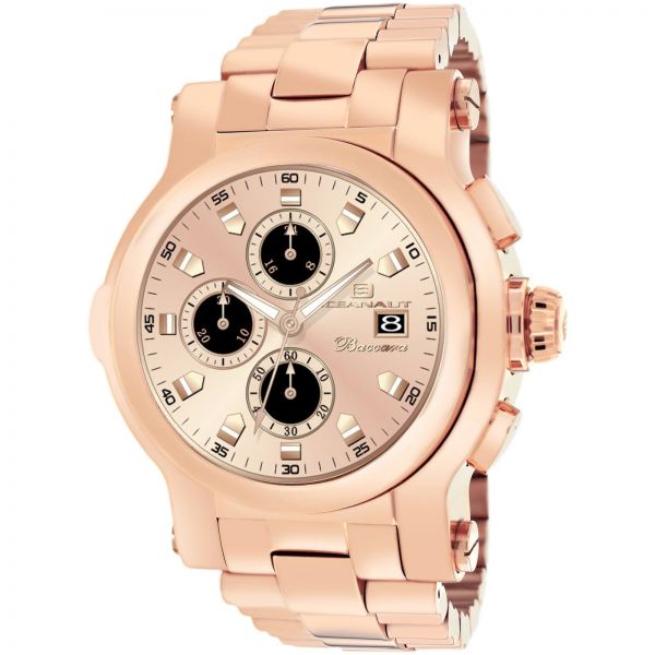 오세아나우트 남성 시계 바카라 XL 로즈 골드 다이얼 도금 스틸 브레이슬릿 OC0825