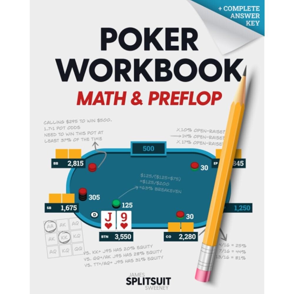 [오늘출발] 포커 워크북: 수학 및 프리플롭: 세션 간 학습 연습 + EV 기술(연습하는 시리즈)