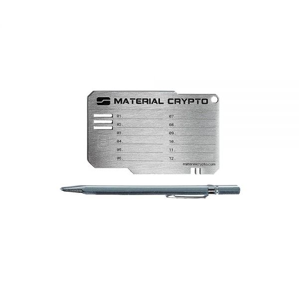 Material Crypto DIY - 암호화 시드 보관 | 파괴할 수 없는 스틸 암호화폐 지갑 | 시드 프레이즈 레저 트
