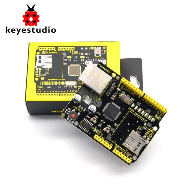 [오늘출발] Keyestudio W5100 이더넷 실드 보드(SD 카드 슬롯 포함) Arduino UNOR3 /Mega 2560R3/DUE/1280과 호환되는