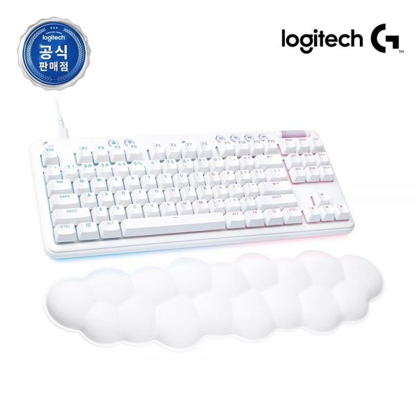 로지텍코리아 공식 G713 오로라 컬렉션 유선 게이밍 키보드 화이트 TACTILE