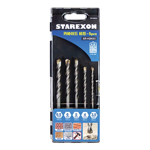 스타렉슨 스타렉슨 카바이드 천공 콘크리트 드릴비트 세트 5p SR-KB653