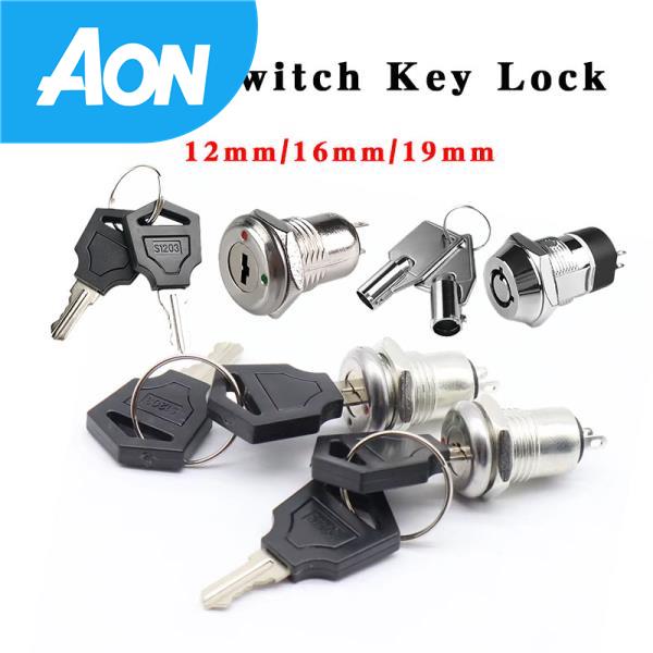 [오늘출발] 5/10/20Set 아연 합금 2 위치 ON/OFF 키 잠금 보안 전자 예금 상자용 12/16/19mm 전원