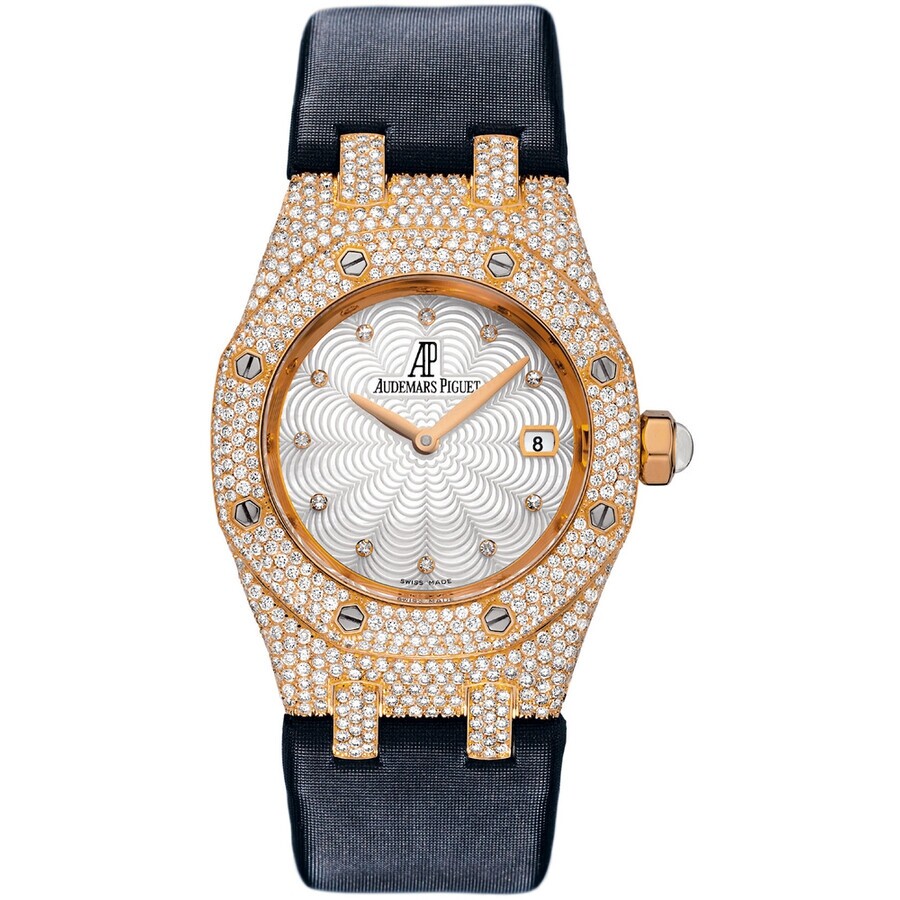 오데마피게 Audemars Piguet Royal Oak Diamond Mother of Pearl Dial Rose Gold Ladies Watch 67605ORZZD0