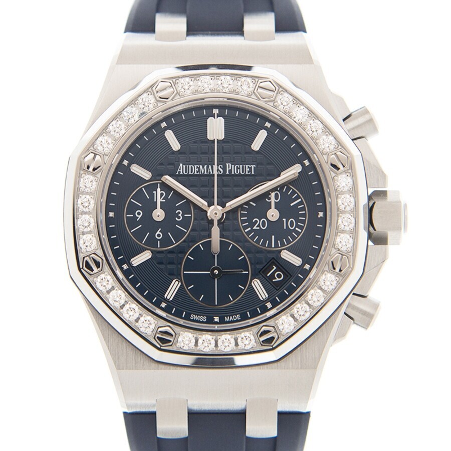 오데마피게 Audemars Piguet Automatic Diamond Blue Dial Ladies Watch 26231STZZD027CA01 Rubber LuXury