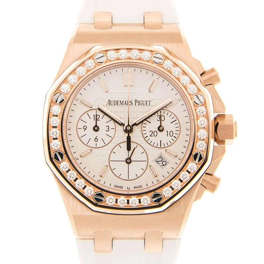 오데마피게 Audemars Piguet Royal Oak Offshore Silver Dial Automatic Ladies Chronograph Watch 26231OR