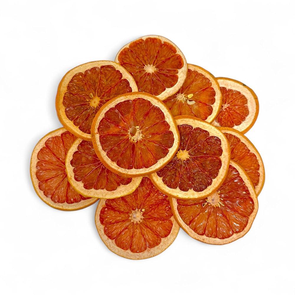 탈수 자몽 슬라이스 - 약 50g - 20개 이상의 전체 슬라이스 - 미국에서 제작