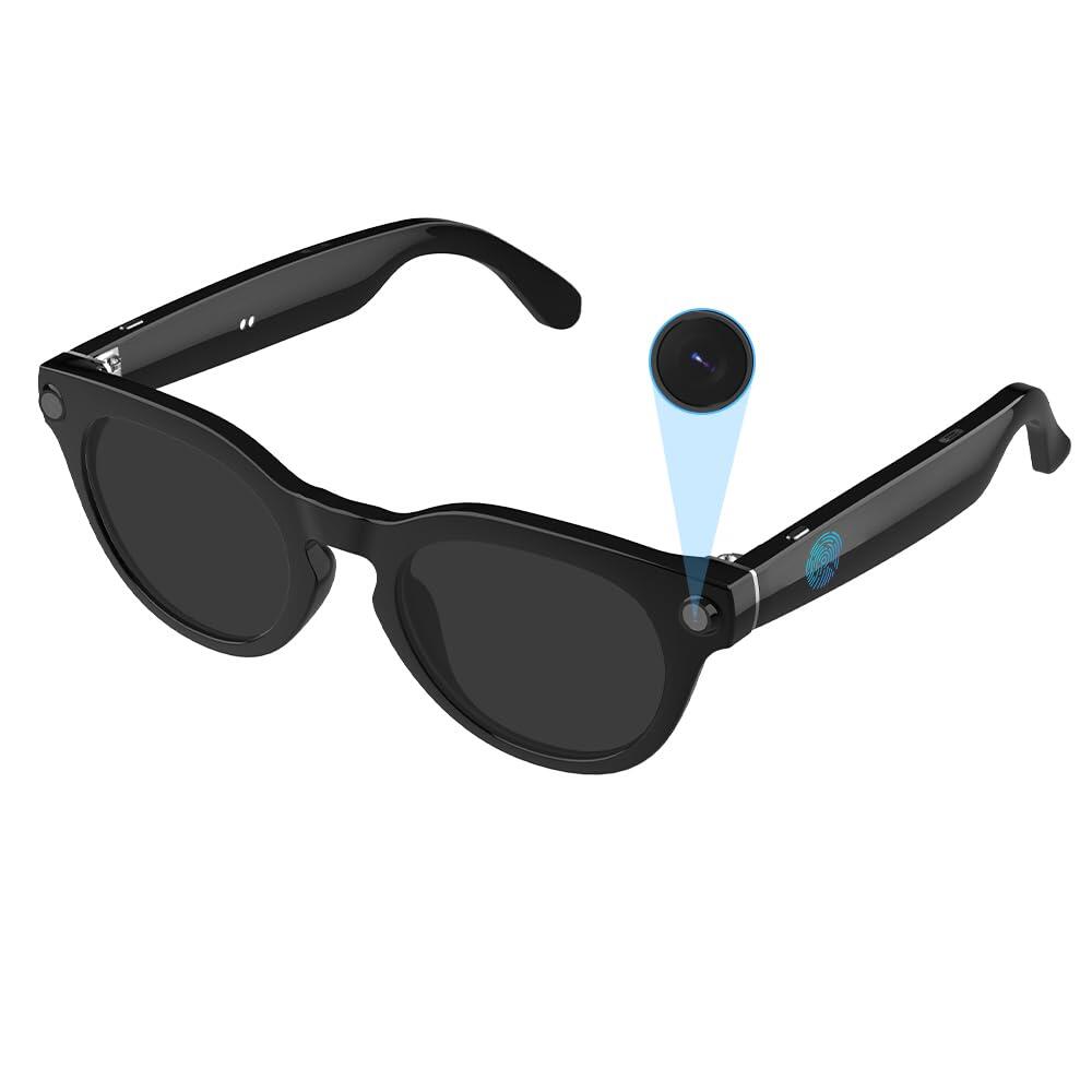 Yeabomy Al 스마트 안경 8MP 카메라 안경 실시간 번역 및 물체 분석 HD 1080P 비디오 녹화 여행 스포츠