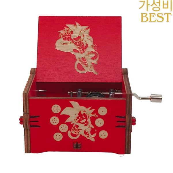 [오늘출발] 최고 판매 나무 핸드 크랭크 뮤직 박스 드래곤 볼 크리스마스 선물 생일 어머니의 날