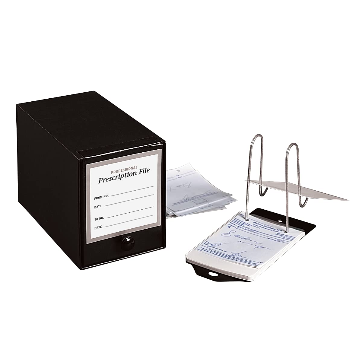 [오늘출발] 약국 제품 파일 정리함 및 상자 종이 처방전 보관 아치 검은색 포함