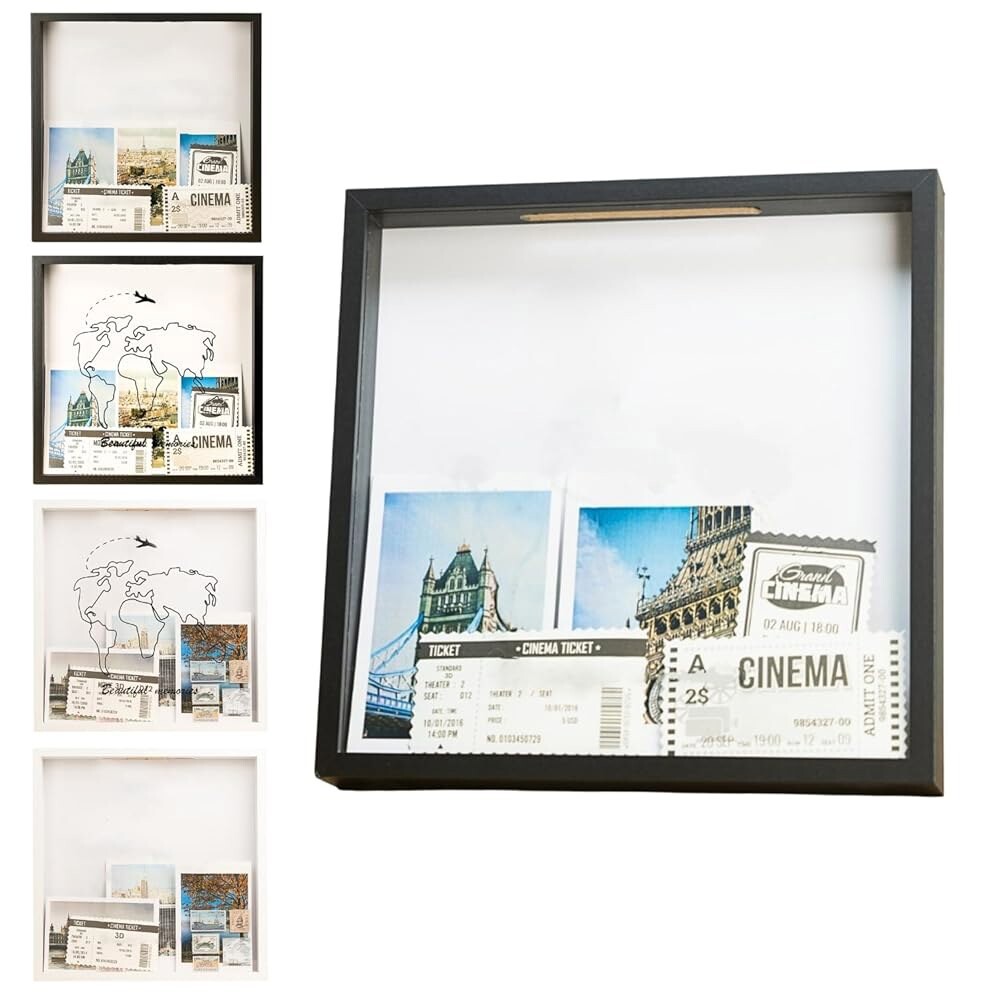 [오늘출발] 어드벤처 아카이브 박스 슬롯이 있는 여행 섀도우 블랙 앤 화이트 스토어 메모리: 다양한 나라의 돈 사진