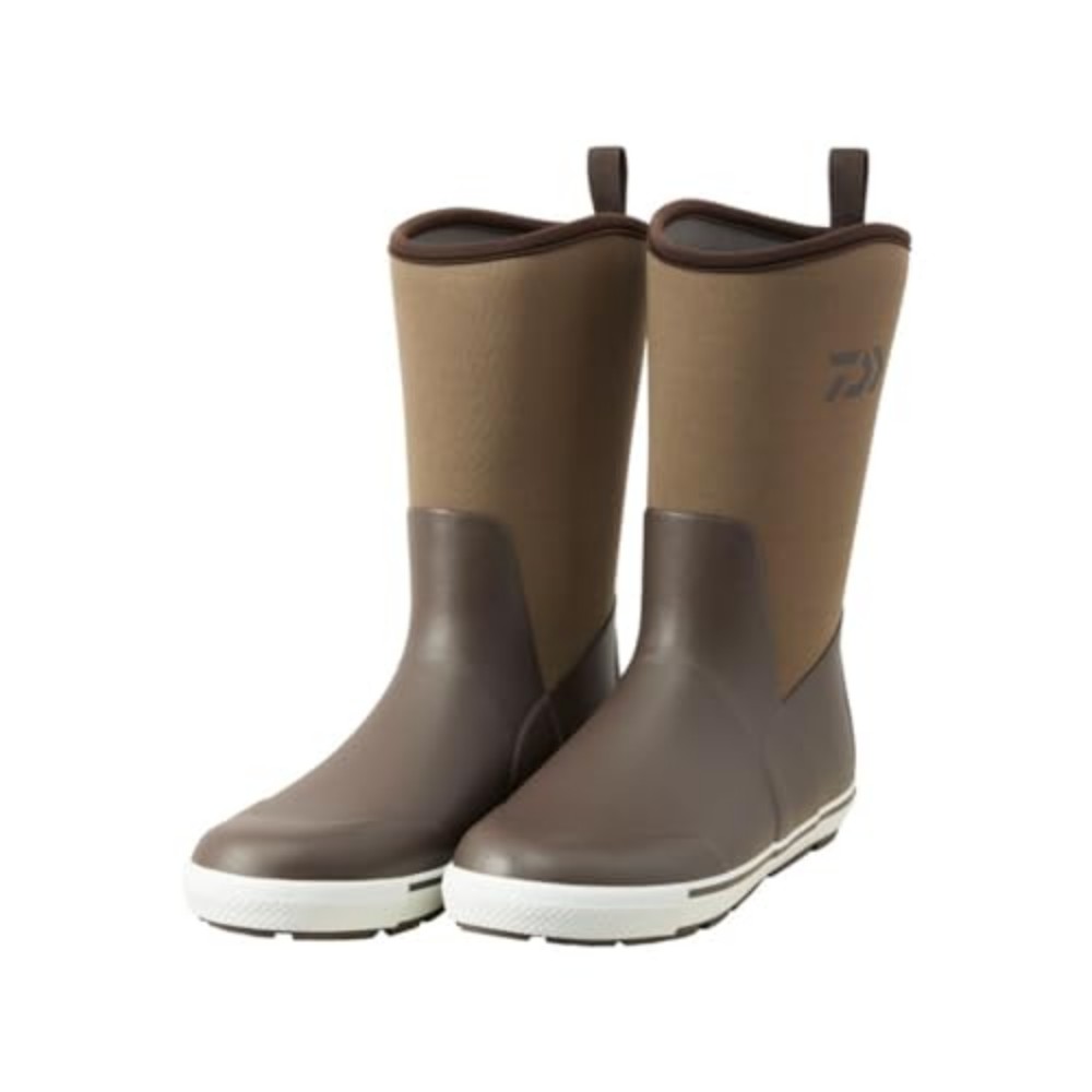 다이와 데크 솔 선상 장화 롱부츠 숏 부츠 FB 3450T 블랙 다크브라운 - 다크브라운 M 데크(숏)