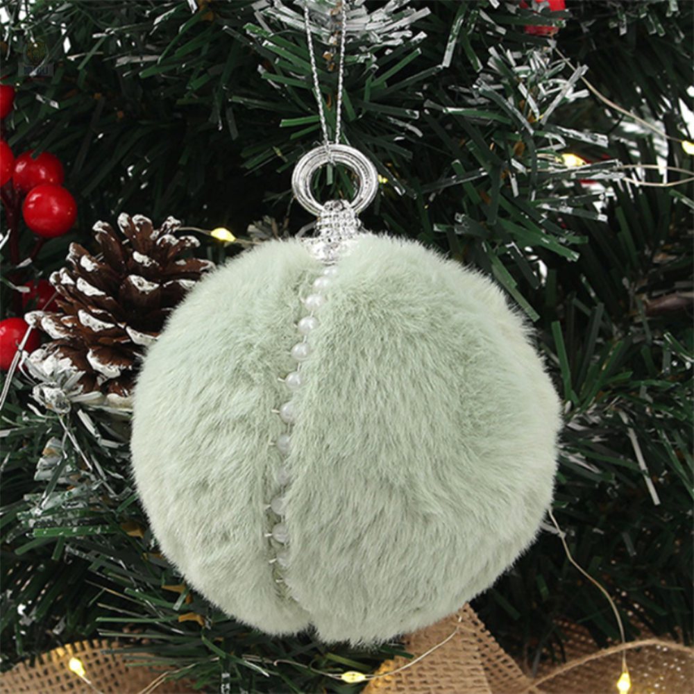 [오늘출발] 차니예니 퓨어그린 패브릭 장식볼 3p세트8cm 진주폼폼이 크리스마스장식 크리스마스장식소품 크리스마스파