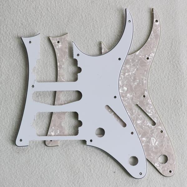 [오늘출발] 듀얼 록 일렉트릭 기타 탑 더블 록 기타 가드 HSH 픽업 슬롯 화이트 트리플 레이어/앤티크 화이트 펄