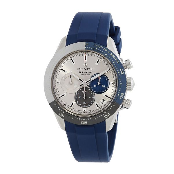 제니스 03.3103.3600/69.R950 크로노마스터 스포츠 크로노그래프 오토매틱 실버 다이