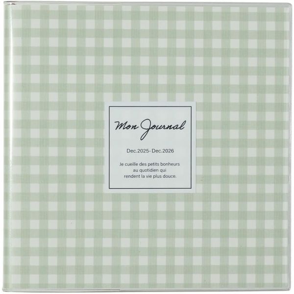 8852015 플래너 수첩 노트 메모장 다이어리 2026 스케줄장 2025년 12월 시작 주간 블록 스퀘어148 깅엄체크