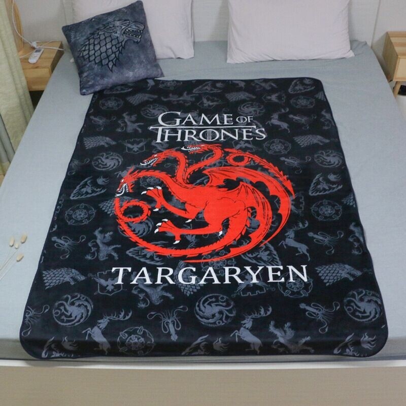 왕좌의게임 담요 스타크 라니스터 타르가르옌 바라테온 가문 문양 굿즈 블랭킷 지도_단면/117x175cm