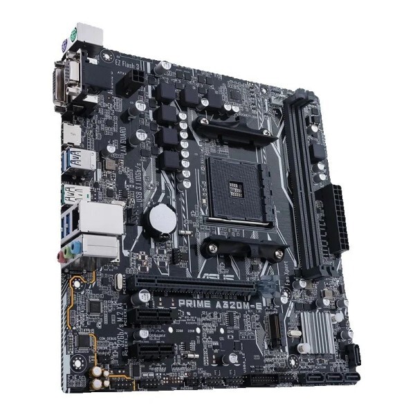 ASUS PRIME A320M-E 마더보드 지원 AMD Ryzen 5 5600 7 5700X3D DDR4 3200+(OC) NVME M.2 PCIe 3.0 AM4 mAT