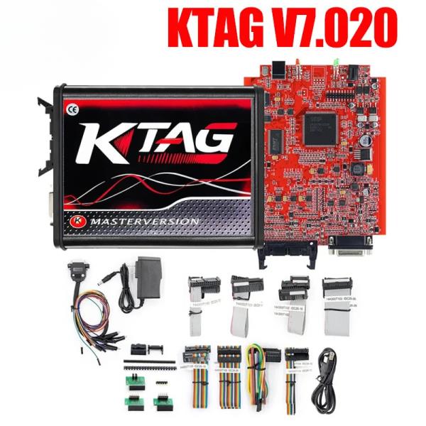 [오늘출발] KTAG V7.020 V2.25 빨간색 PCB 빨간색 유럽 ECU 프로그래머 무제한 포인트 네트워크 가능 온라인 KESS V5.0