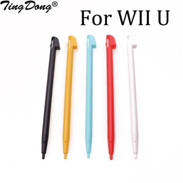완벽호환 TingDong1PCs 모바일 터치 펜 스크린 WIIU 슬롯용 하드 플라스틱 스타일러스 닌텐도 Wii U 게임