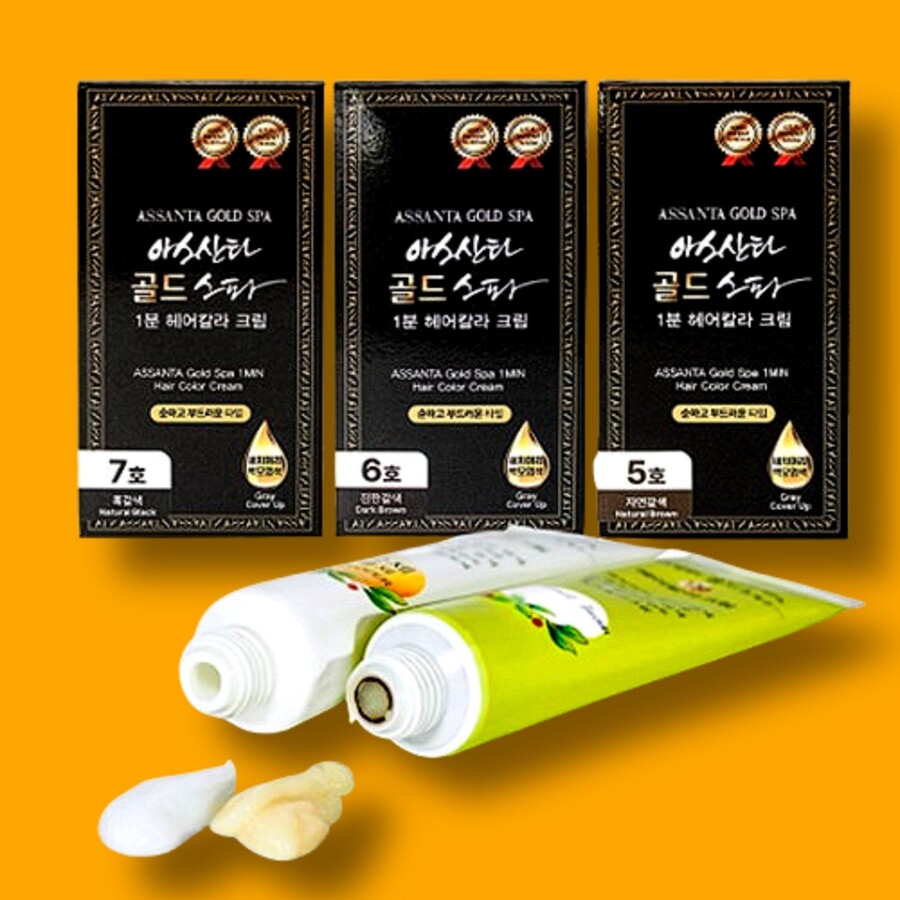 [오늘출발] 두피 자극없는 염색약 새치 흰머리 커버 저자극 빠른 옻안타는 천연 무자극 염색제 6호-진한갈색