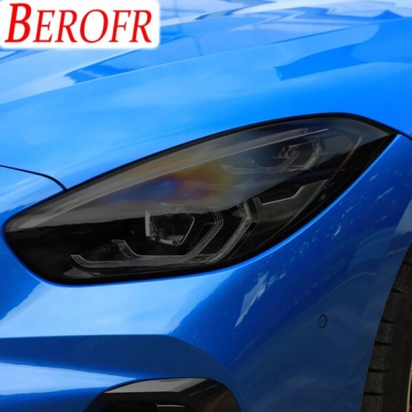[호환] 2Pcs 자동차 헤드 랜턴 캡 라이트 보호 필름 전조등 복원 BMW Z4 E89 G29 2009-On 악세사리 호환  투명 검