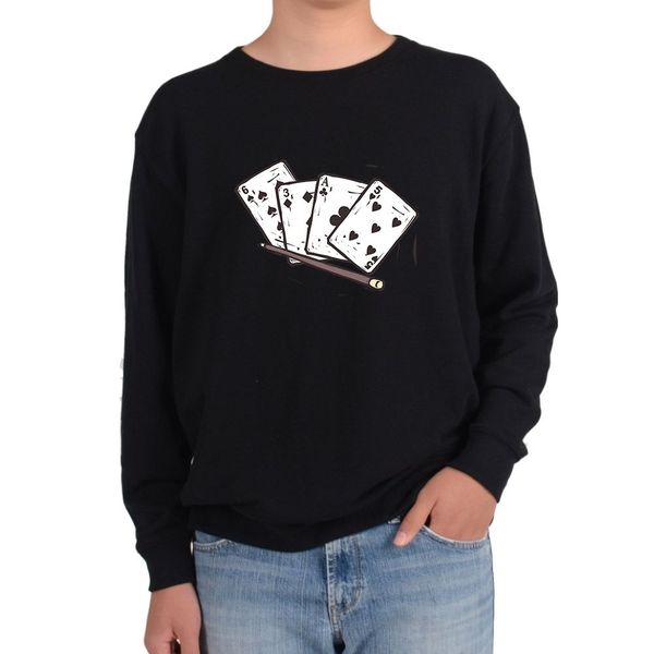 (에이치플러스몰)맨투맨 카드 포커 카지노 casino 게임 다양한색상 전사이즈