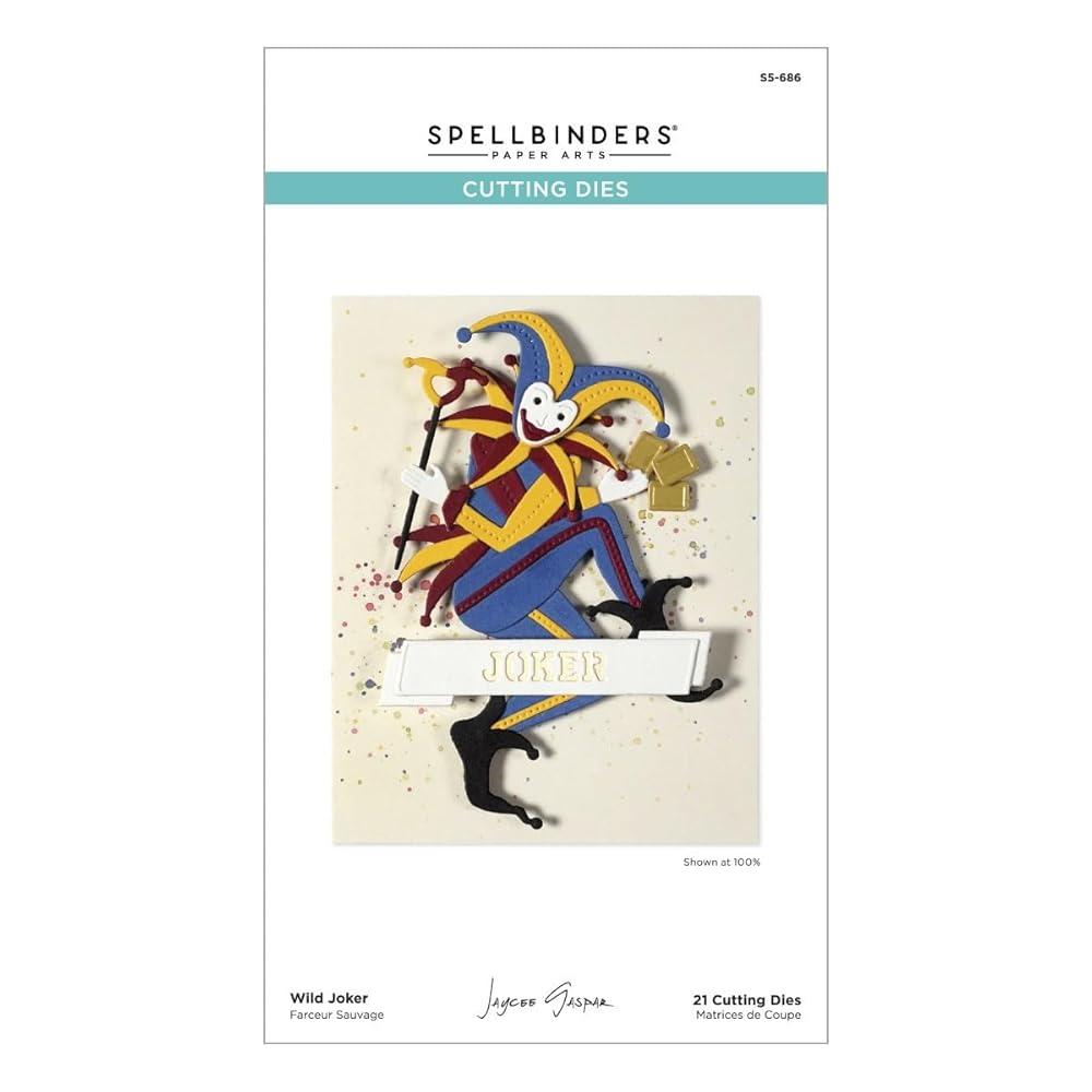 Spellbinders Wild Joker 에칭 다이 금속