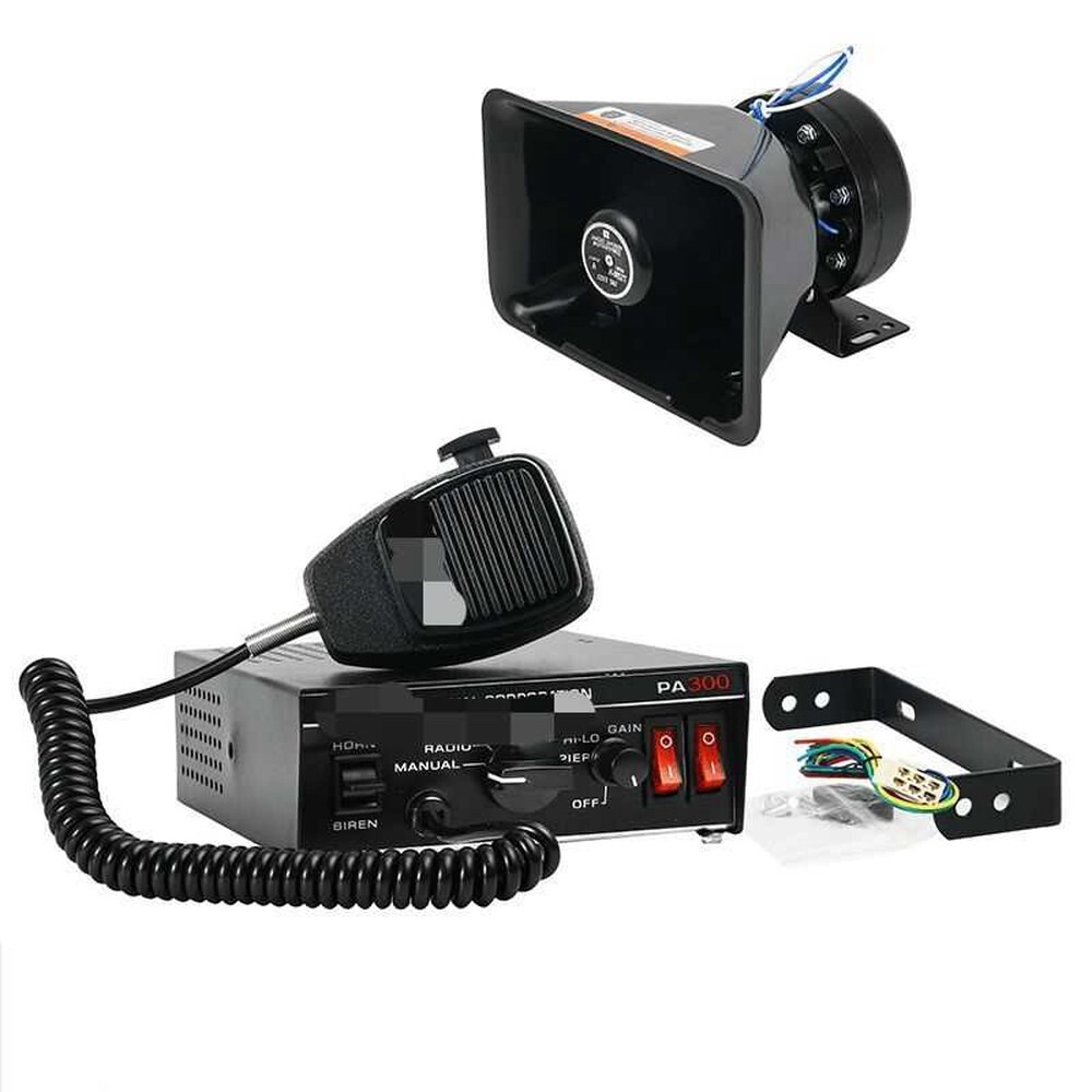 [오늘출발] 차량용 확 스피커 사이렌 전면 사설구급차 방송 블랙 렉카 주차단속 600w 메가폰