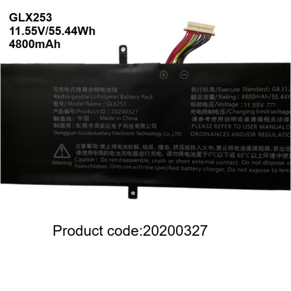 새로운 GLX253 20200327 노트북 배터리 (Hipaa S5 X7 T1용 Gmolo Core I7 Geforce MX250용 Pinchun Z9 GL