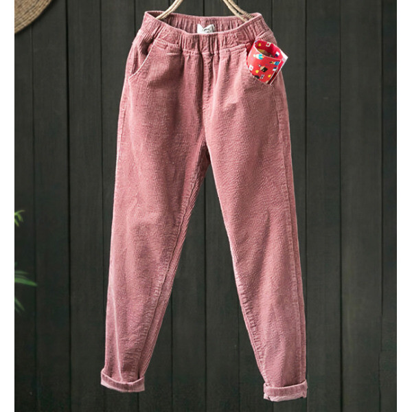 기타 (패플) 휴드골즈 밴딩 발열기모 코듀로이 팬츠