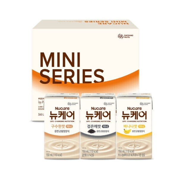 [오늘출발] 뉴케어 미니 3종 (구수한맛+검은깨+바나나) 150ml x 48팩 각 16팩 환자 영양식 식사